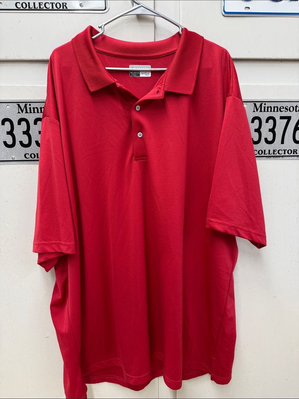 PGA Tour Red Short-Sleeve Polo Shirt